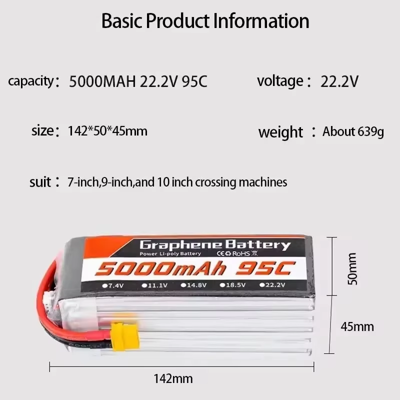 Baterai Lipo 95C 22.2V 6S 5000 - 6S Lipo Battery 22.2V 5000Mah ulasan dan harga